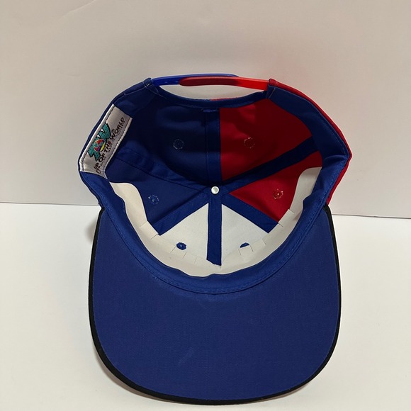 VTG 90s Top of the World IRL Racing Hat Cap Red Blue Black Snapback NOS - Picture 5 of 6